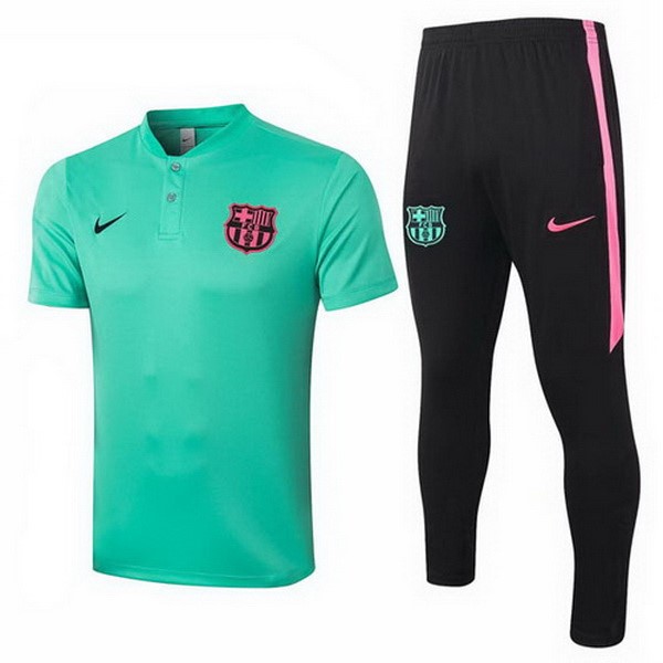 Polo Barcelona Conjunto Completo 2020-21 Verde Negro